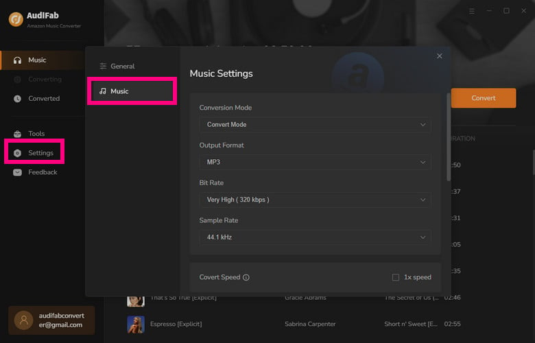 customize your output settings