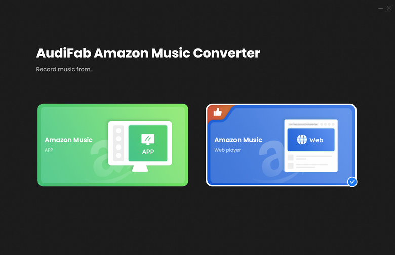 record amazon music by web