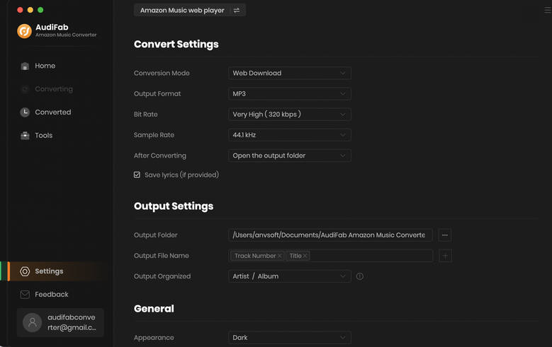 choose mp3 as output format