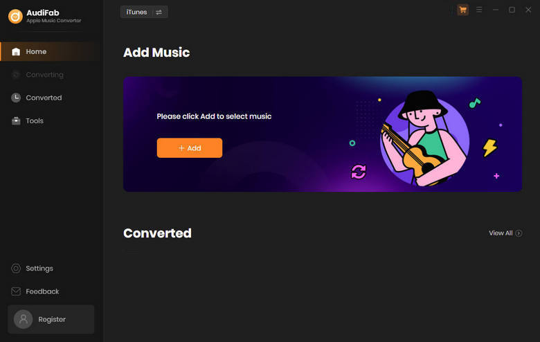audifab apple music converter main interface