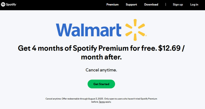 get 4 months of spotify premium for free via walmart
