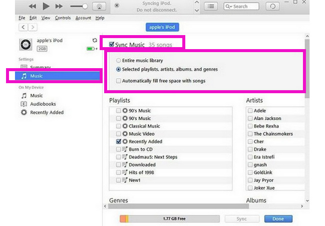 add songs from itunes to ipod