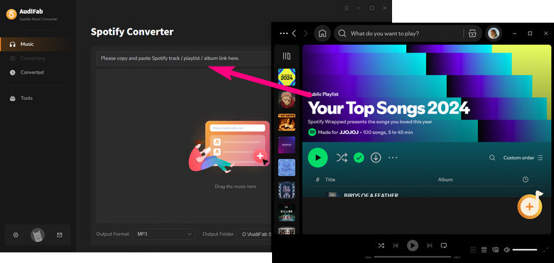 add spotify music to audifab