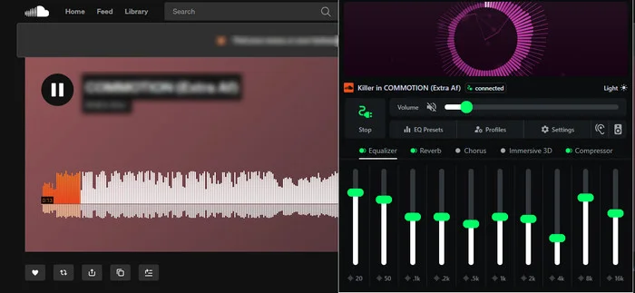 Advanced Audio Equalizer Extensioin for SoundCloud