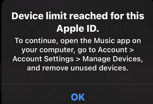 apple music device limit