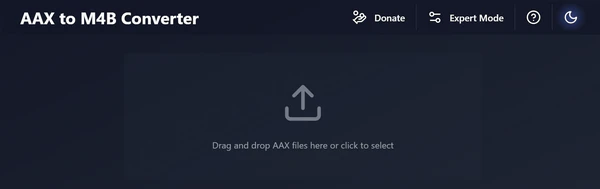 Audible Tools browser-based AAX to MP3 converter