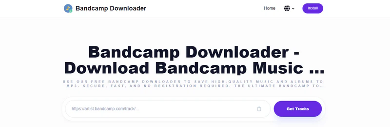 bandcampdownloader.net Online Bandcamp to MP3 Downloader