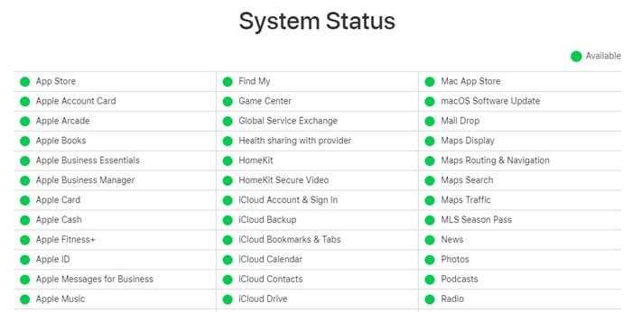 apple music system status