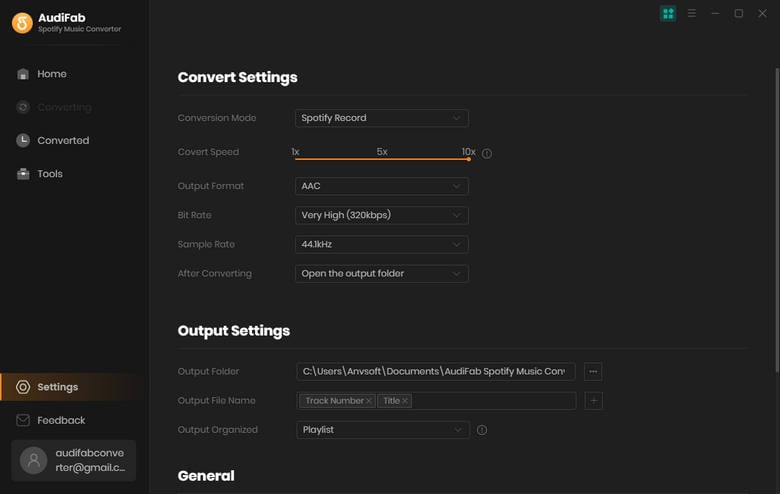 choose aac as output format