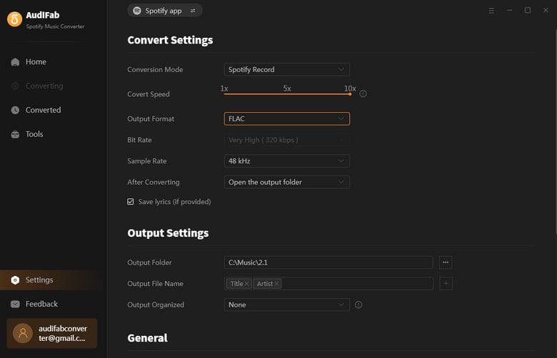 choose flac as the output format