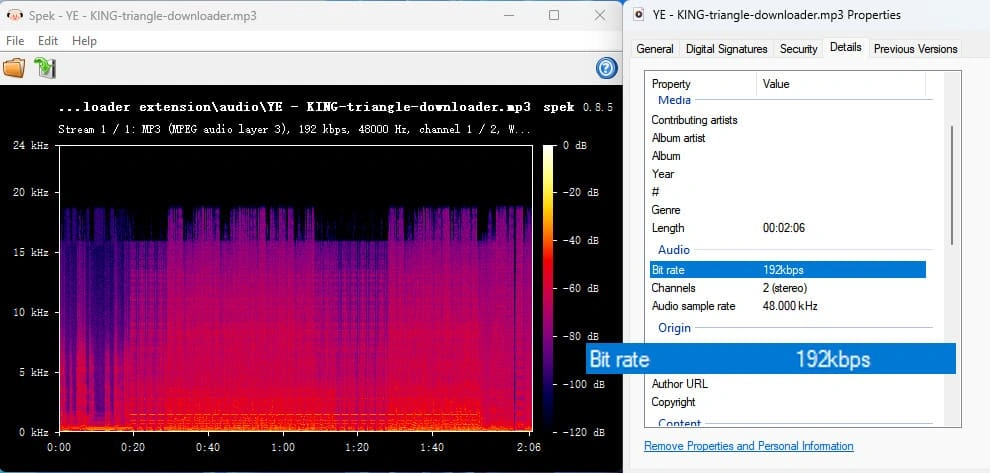 GitHub YouTube Triangle Downloader 192kbps Audio Test