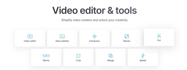 Clideo online SoundCloud audio-to-video editor page