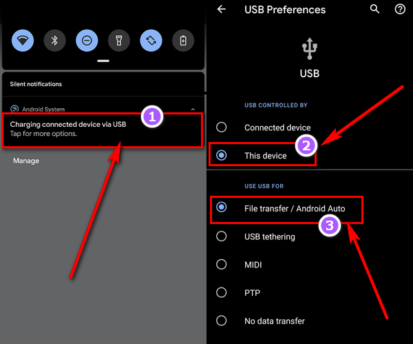 connect android to pc