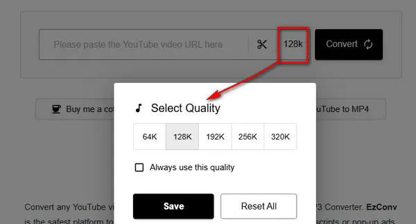 convert youtube to mp3 on ezmp3