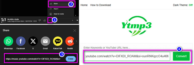 convert youtube music