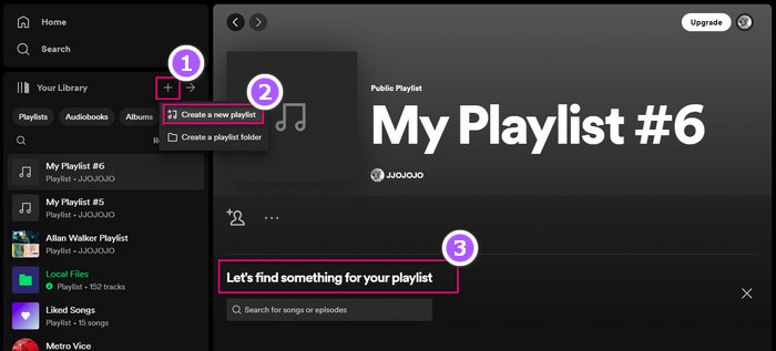 create a playlist