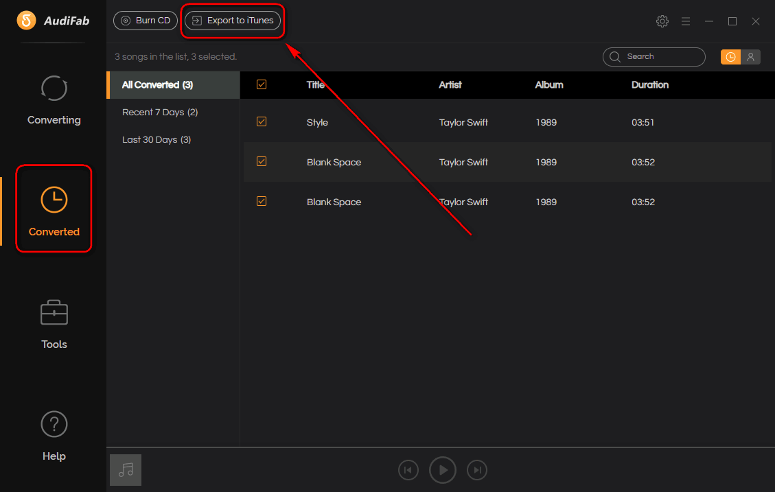 spotify music to itunes