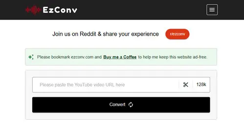 EzConv rip music from youtube