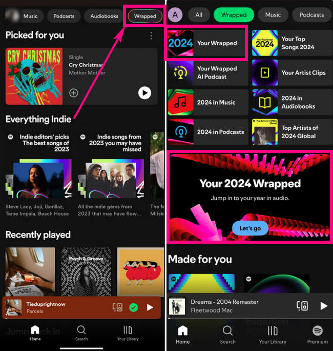 find spotify wrapped 2023 on mobile app