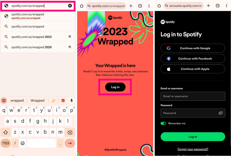 find spotify wrapped 2023 on mobile browser