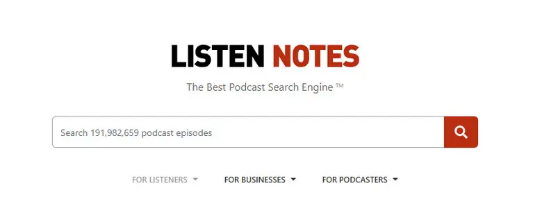 listen notes podcast downloader
