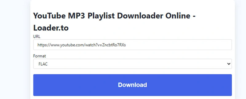 loader YouTube to FLAC