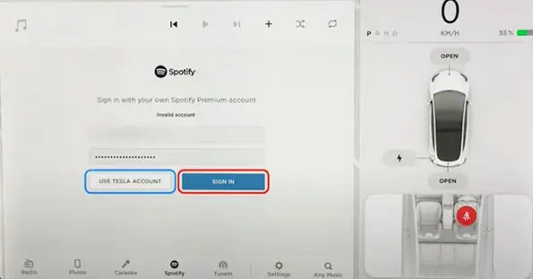 tesla spotify not working log in tesla spotify