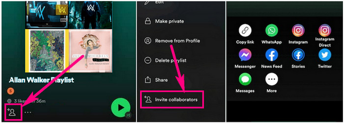 make spotify playlist collaborative on phones
