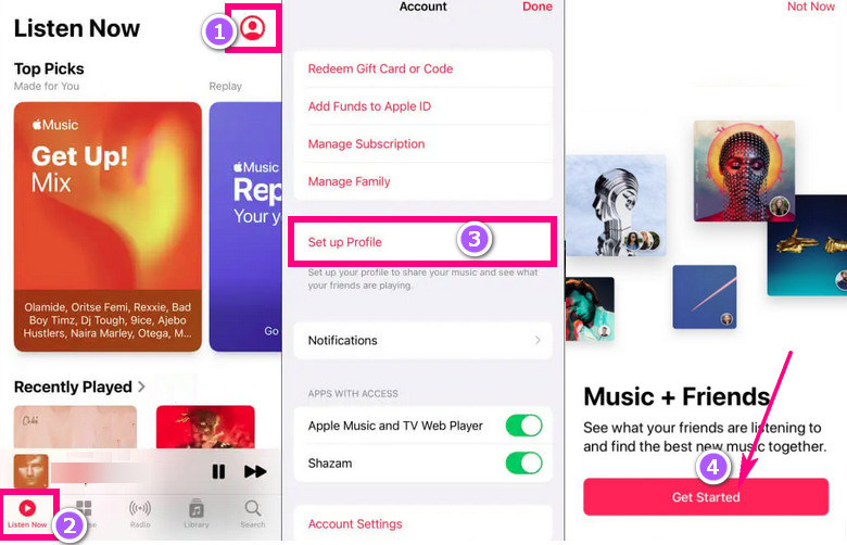 make an apple music profile