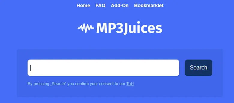 mp3 juice interface