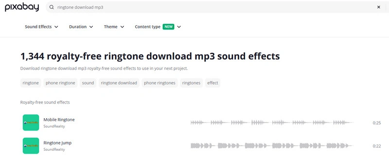 Pixabay Free Ringtone Download MP3 Site