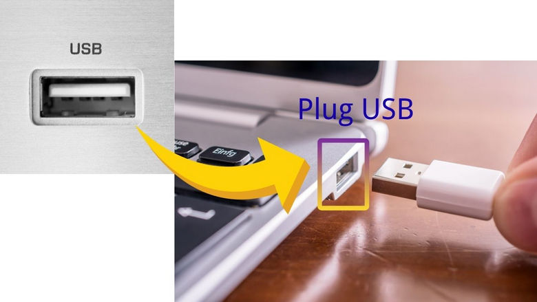 insert usb drive to computer