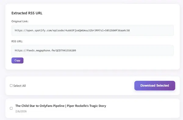 podcast download rss review