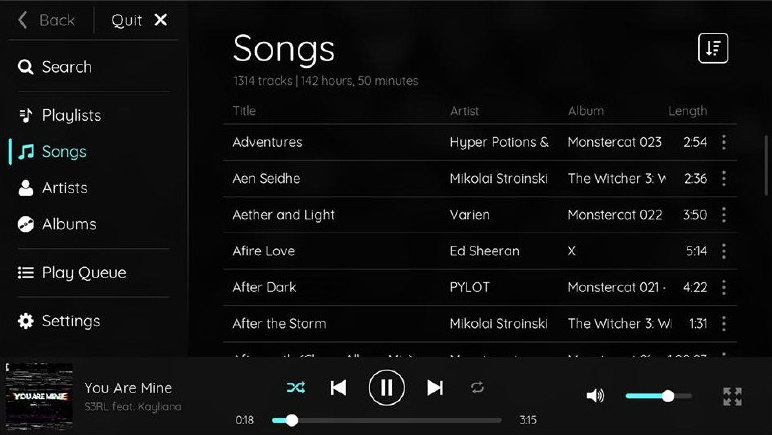 spotify songs in triplayer
