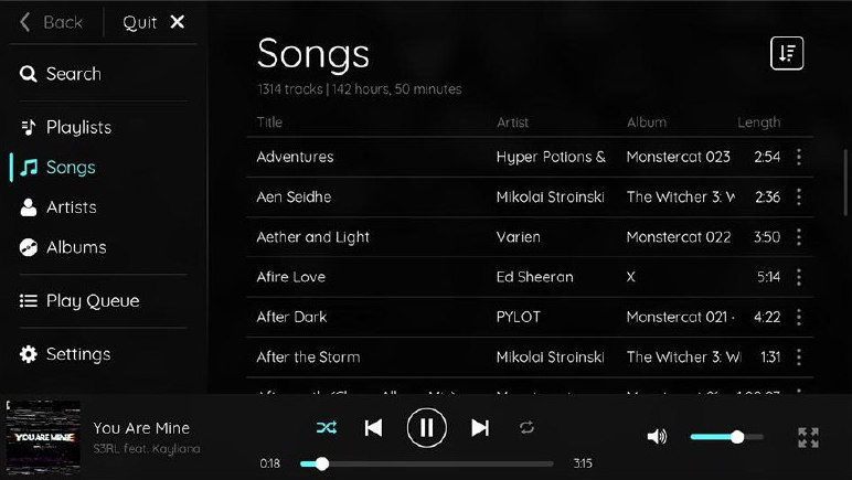 spotify songs in triplayer