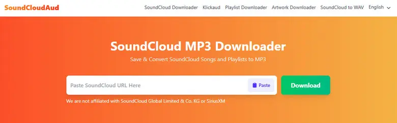 SoundCloudAud SoundCloud to MP3 downloader