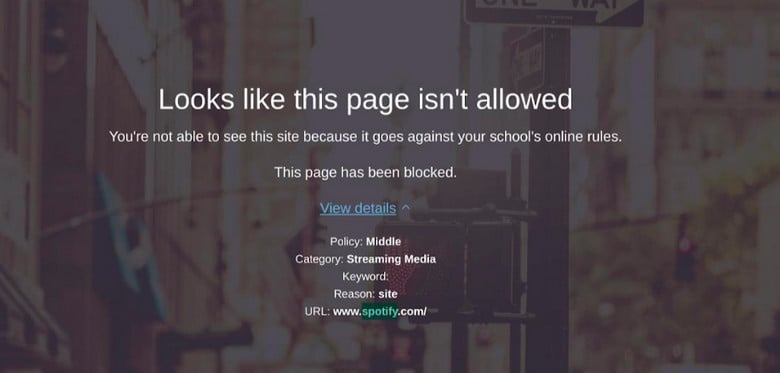 spotify is blocked