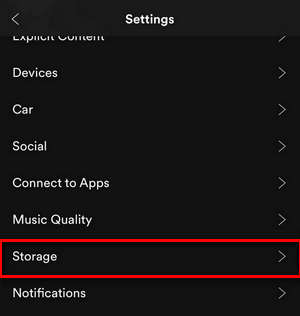 spotify storage on android
