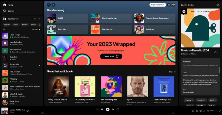 find spotify wrapped 2023 on desktop