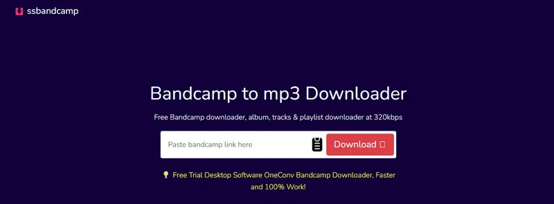 SSBandcamp Online Bandcamp to MP3 Downloader