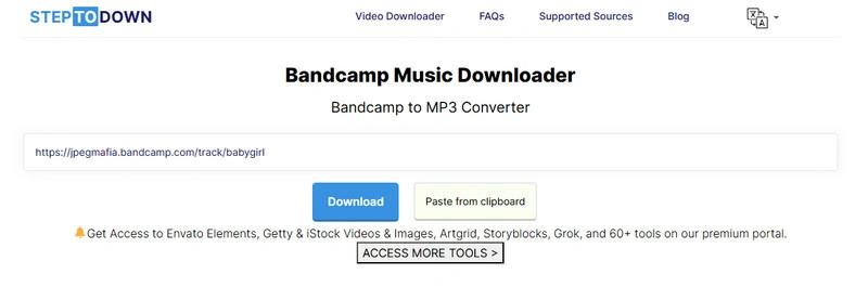 StepToDown Online Bandcamp Music Downloader