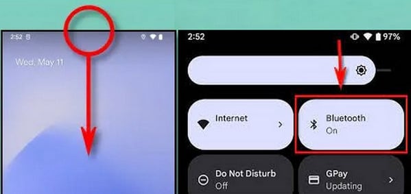 turn on bluetooth on android