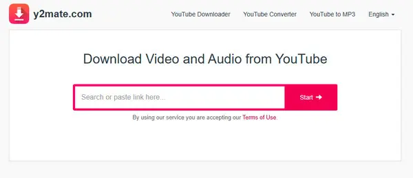 Y2mate rip music from youtube