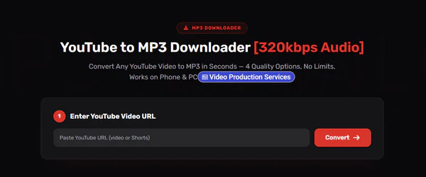 YouTubeToolkit browser-based youtube to mp3 converter interface