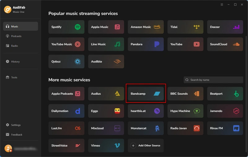 Choose Bandcamp