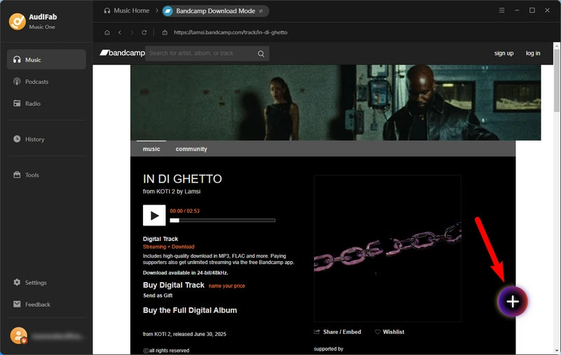 Find the Bandcamp music