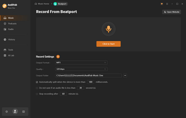 set mp3 for beatport