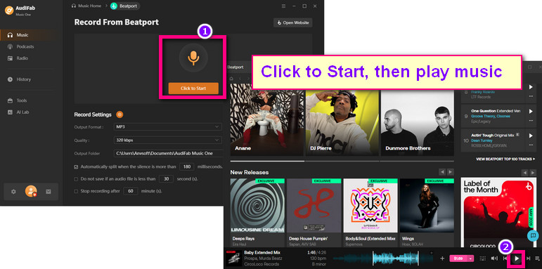 record beatport music to mp3