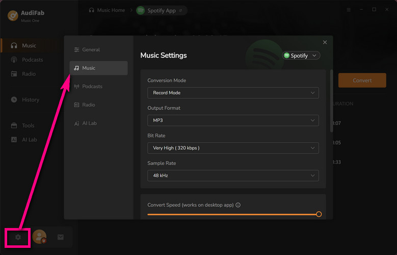 customize output settings