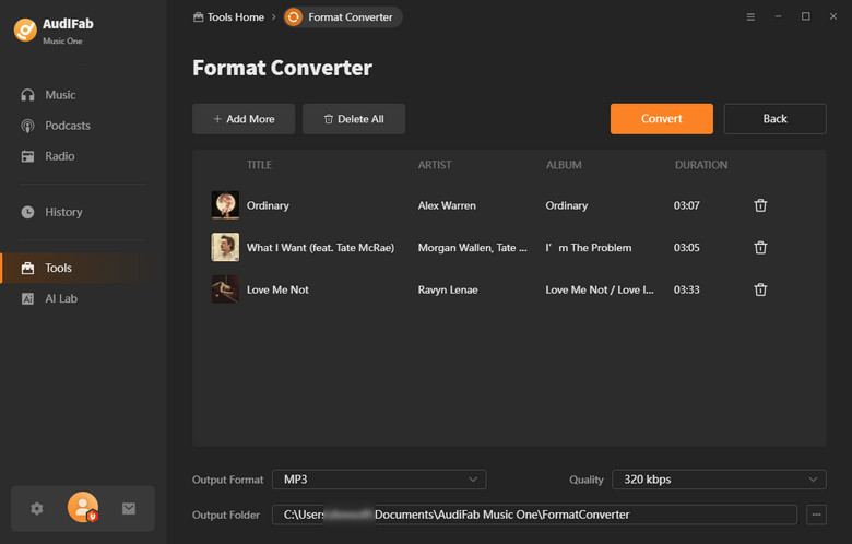 convert local audio